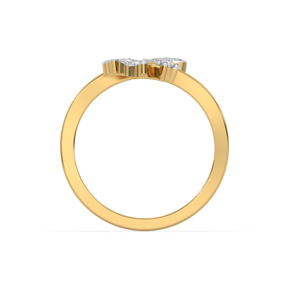 Enchanted Butterfly Open Top Ring-18kt Gold Vermeil Lab Grown Diamond Ring