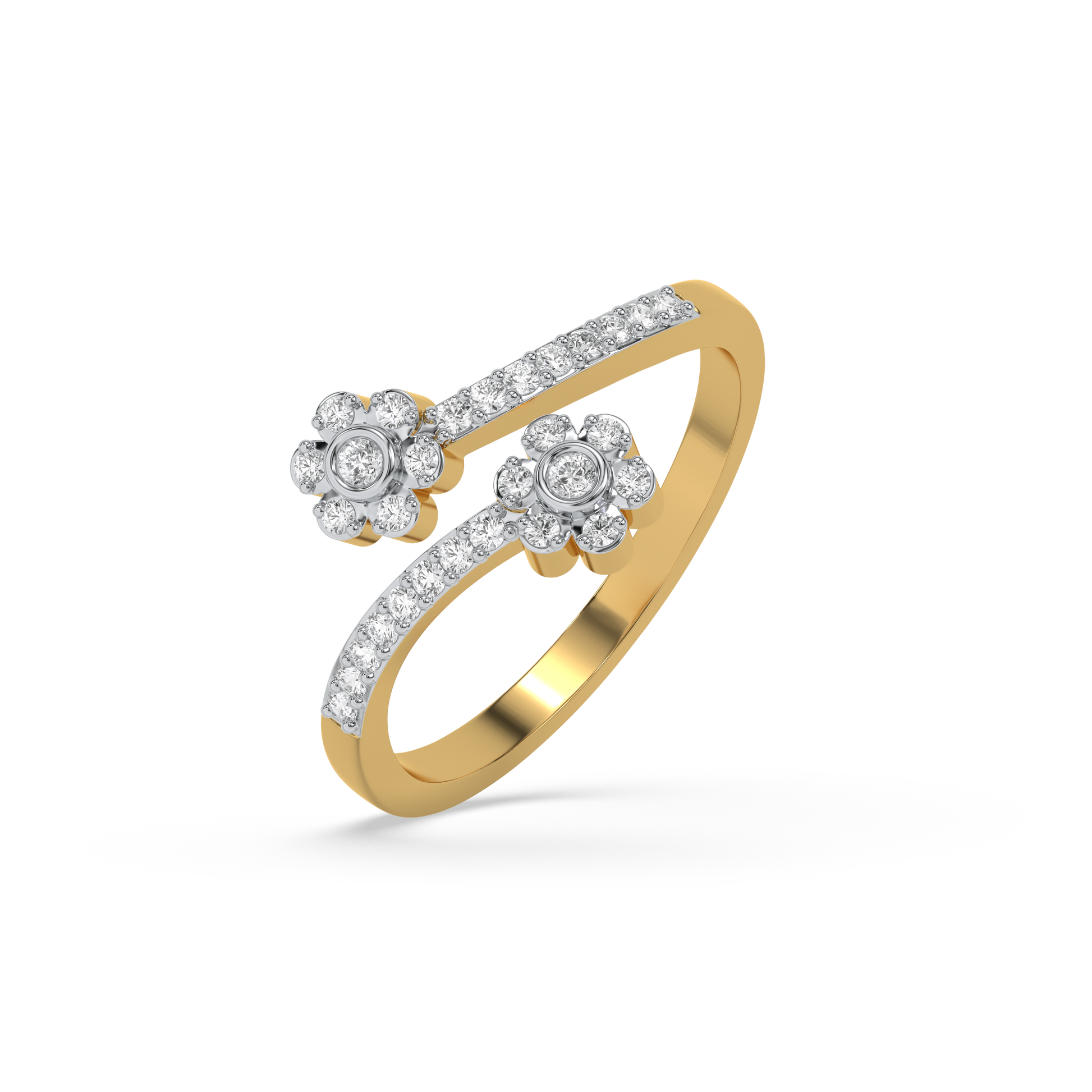 Eternal Bloom Open Top Ring-18kt Gold Vermeil Lab Grown Diamond Ring