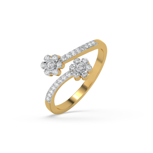 Eternal Bloom Open Top Ring-18kt Gold Vermeil Lab Grown Diamond Ring