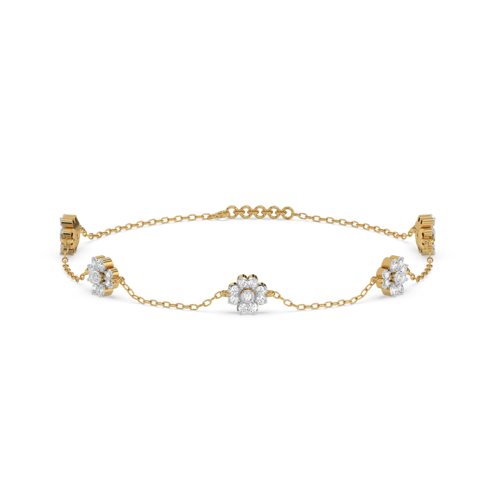 Eternal Bloom Station Bracelet - 18kt Gold Vermeil Lab Grown Diamond