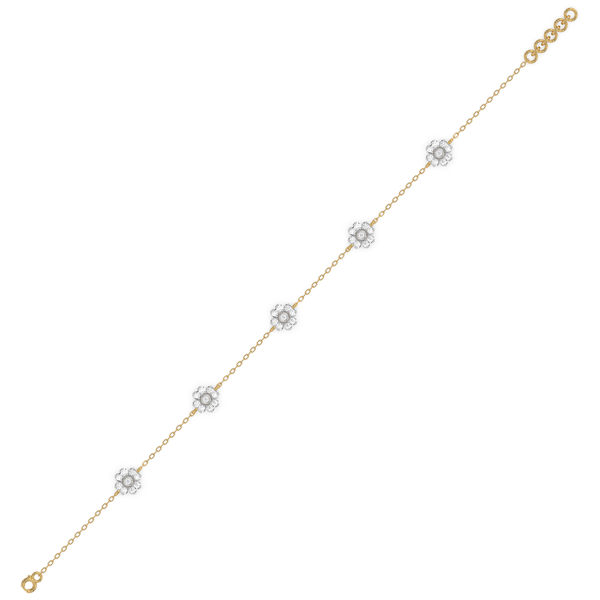 Eternal Bloom Station Bracelet - 18kt Gold Vermeil Lab Grown Diamond 4