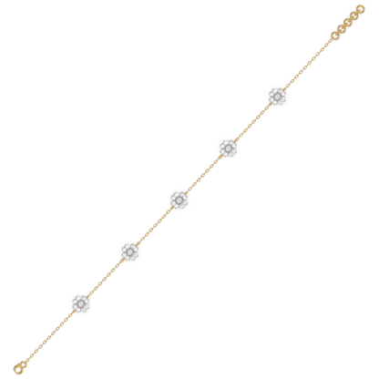 Eternal Bloom Station Bracelet - 18kt Gold Vermeil Lab Grown Diamond 4