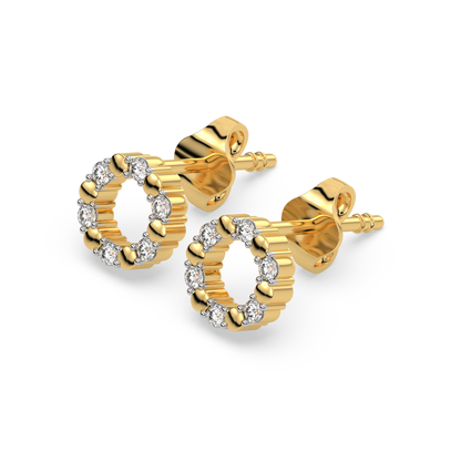 Eternal Orbit Studs - 18kt Gold Vermeil Lab Grown Diamond Earrings