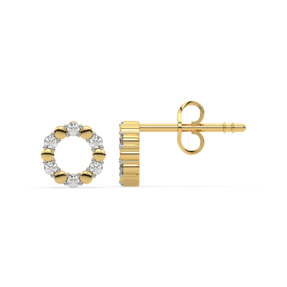 Eternal Orbit Studs - 18kt Gold Vermeil Lab Grown Diamond Earrings