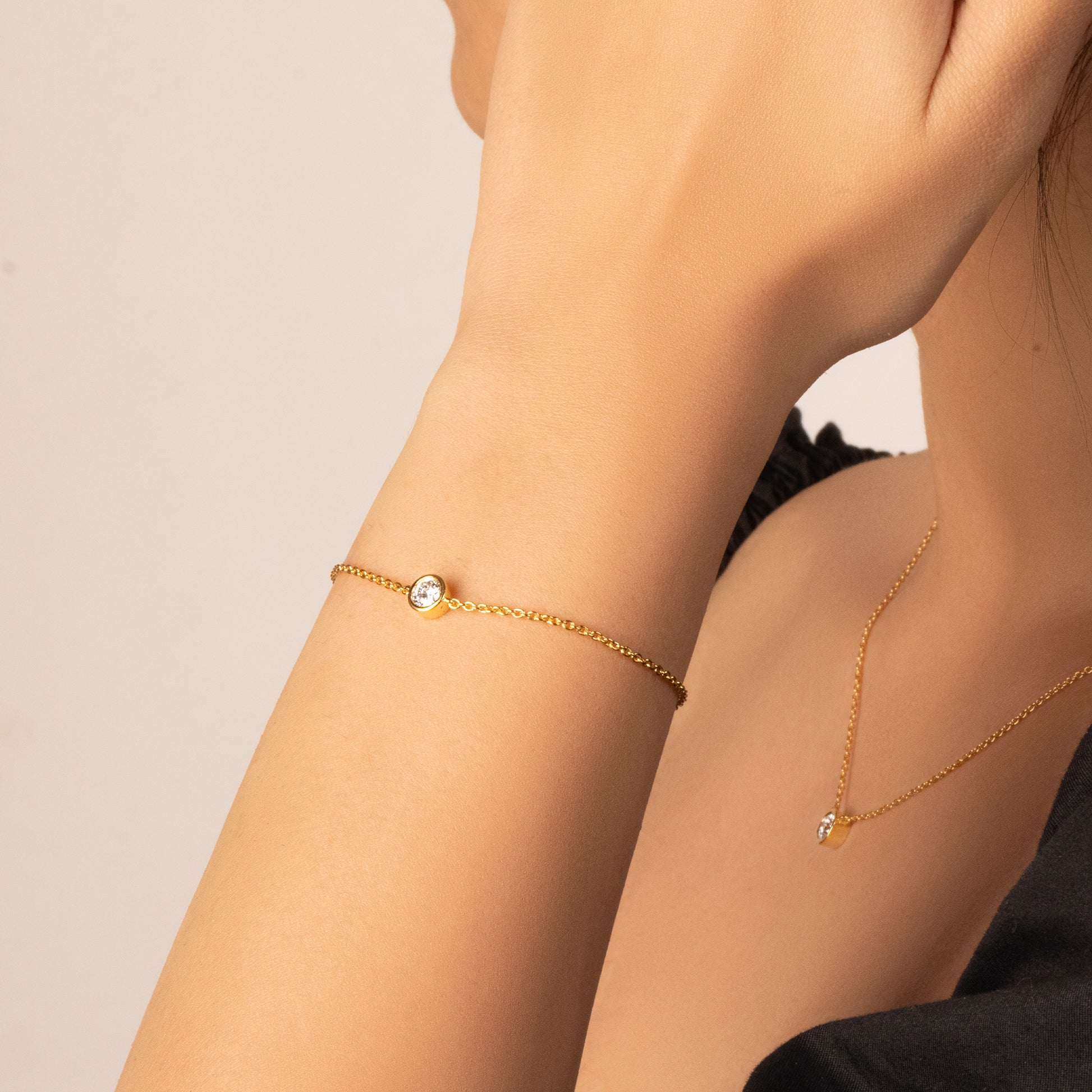 Eternal Shine Solitaire - 18kt Gold Vermeil  Lab Diamond Bracelet