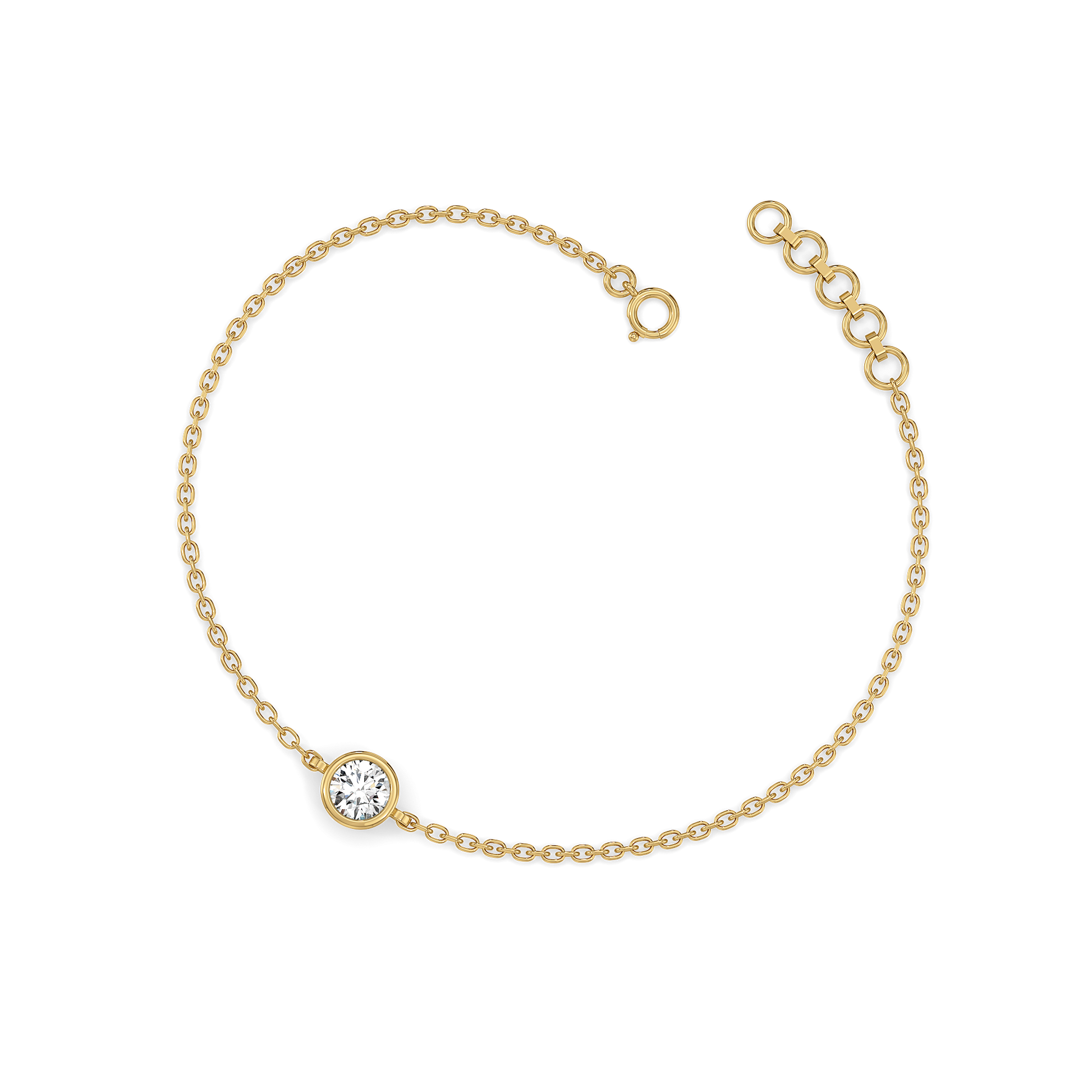 Eternal Shine Solitaire - 18kt Gold Vermeil  Lab Diamond Bracelet