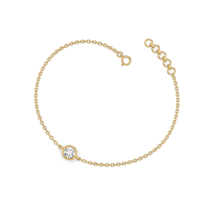 Eternal Shine Solitaire - 18kt Gold Vermeil  Lab Diamond Bracelet