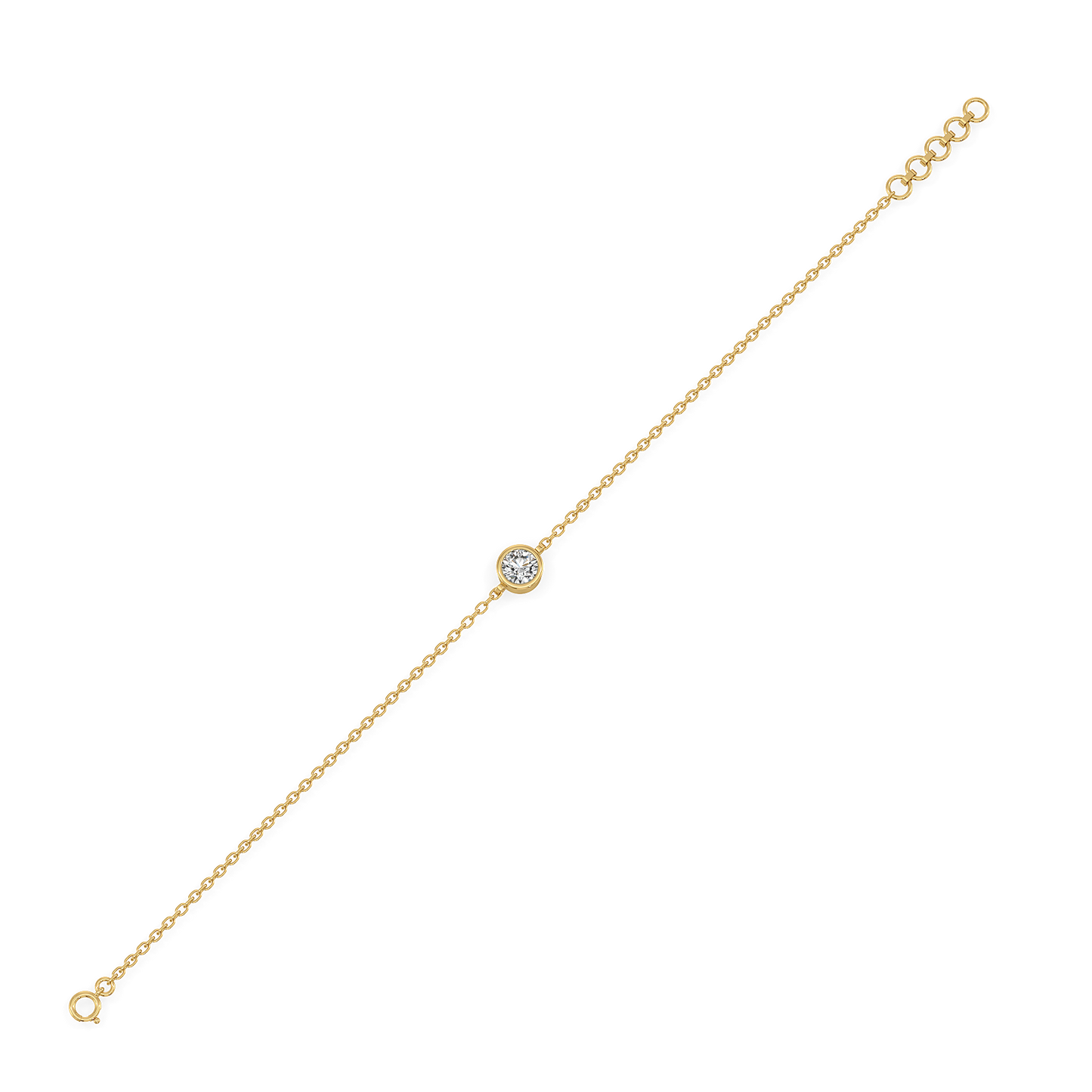 Eternal Shine Solitaire - 18kt Gold Vermeil  Lab Diamond Bracelet