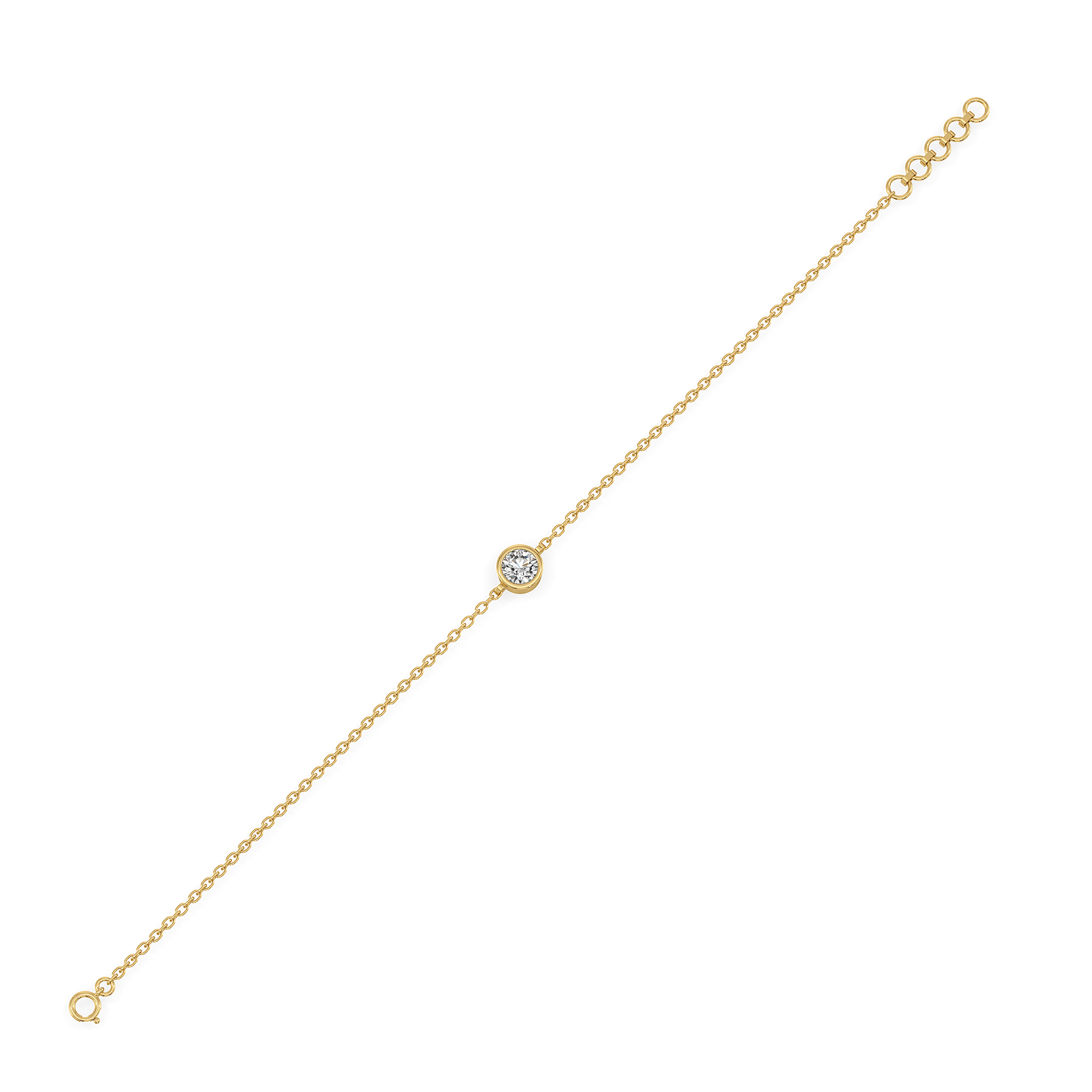 Eternal Shine Solitaire - 18kt Gold Vermeil  Lab Diamond Bracelet
