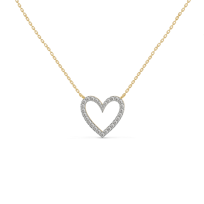 Everlasting Heart - 18kt Gold Vermeil Lab Grown Diamond Necklace 