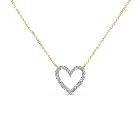 Everlasting Heart - 18kt Gold Vermeil Lab Grown Diamond Necklace 
