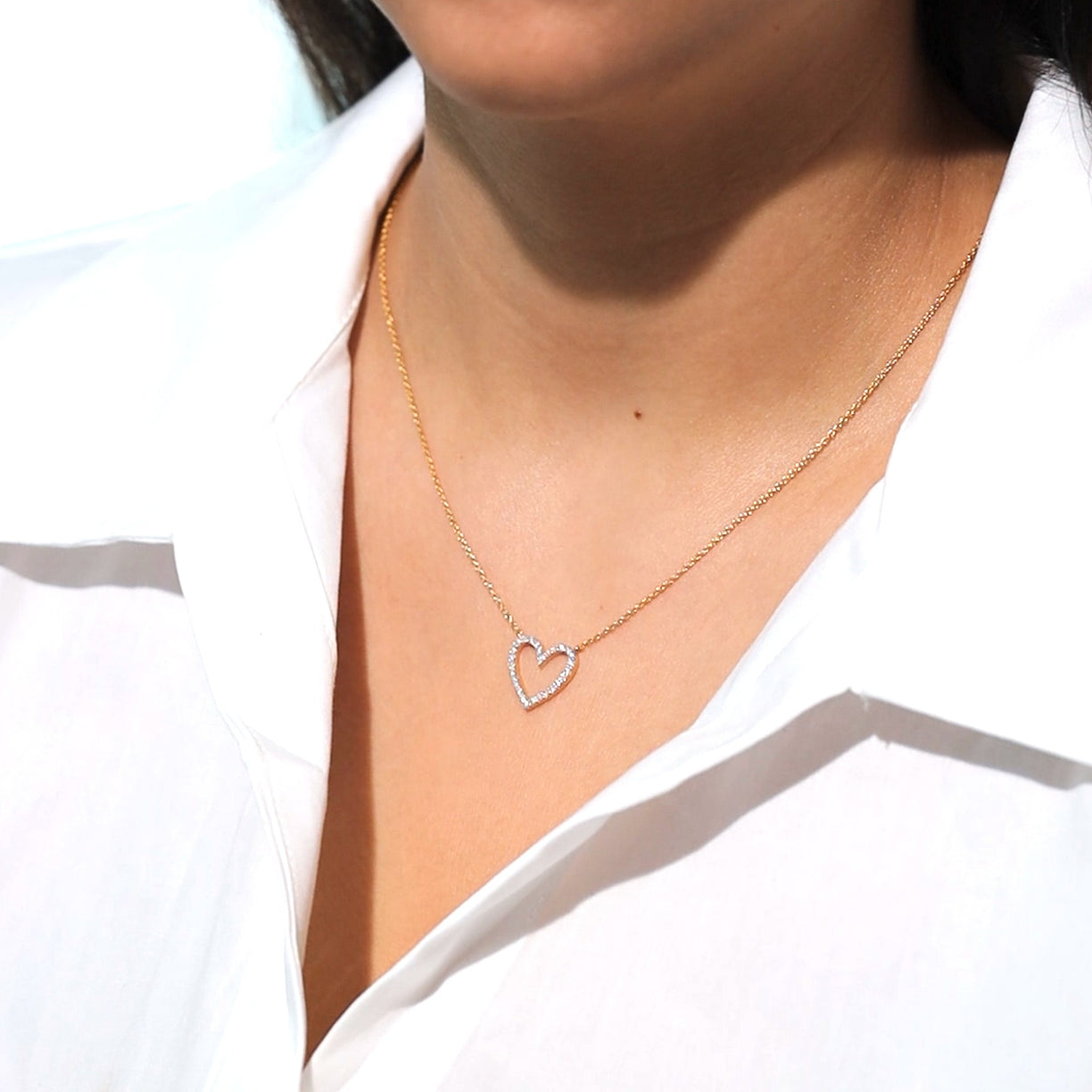 Everlasting Heart - 18kt Gold Vermeil Lab Grown Diamond Necklace 