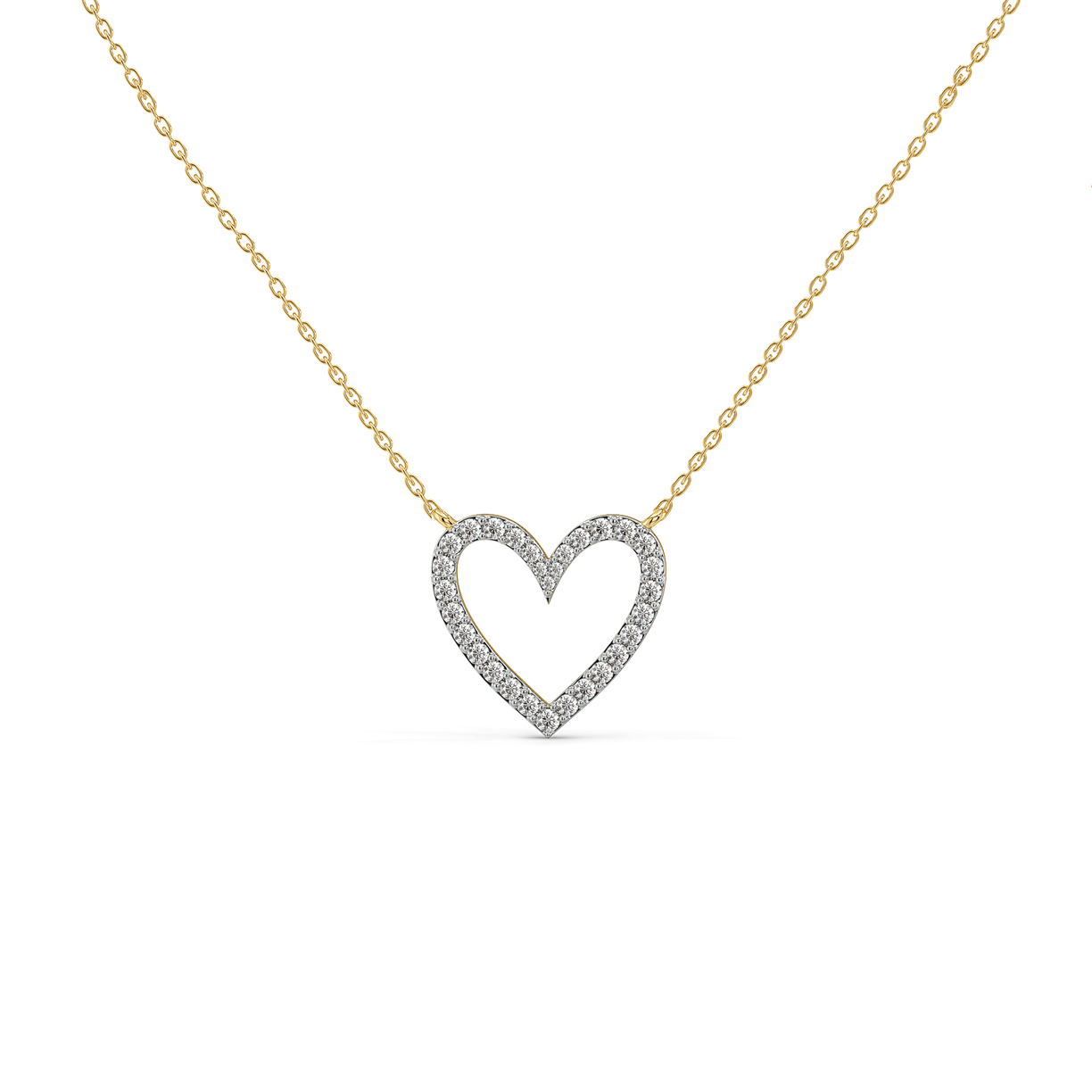 Everlasting Heart - 18kt Gold Vermeil Lab Grown Diamond Necklace 