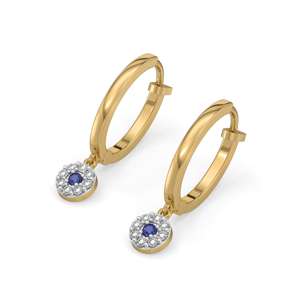 Evil Eye Lab Grown Diamond Earrings 