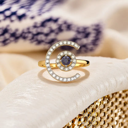 Evil Eye Ring-18kt Gold Vermeil Lab Grown Diamond Ring