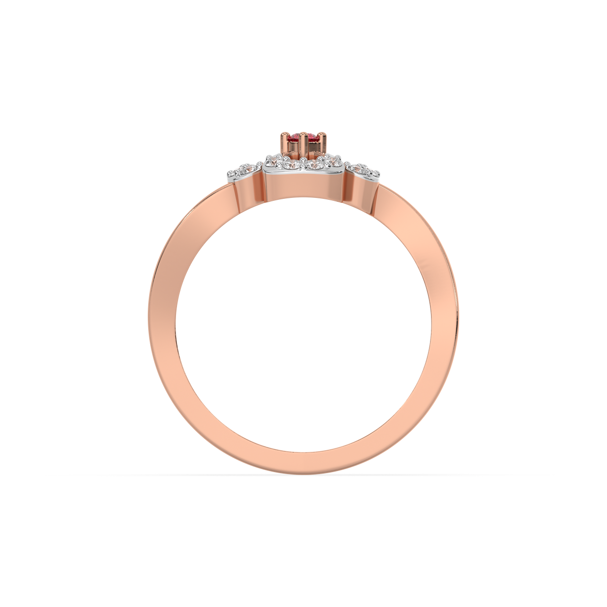 Fleur de Luxe Fashion Ring-18kt Rose Gold Vermeil Lab Grown Diamond Ring