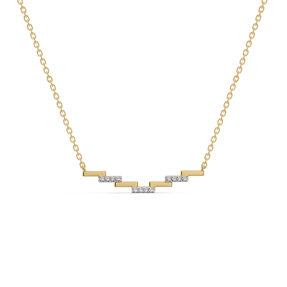 Floating Staircase - 18kt Gold Vermeil Lab Grown Diamond Necklace 