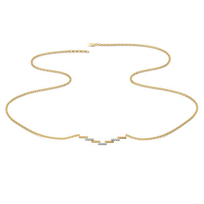 Floating Staircase - 18kt Gold Vermeil Lab Grown Diamond Necklace 