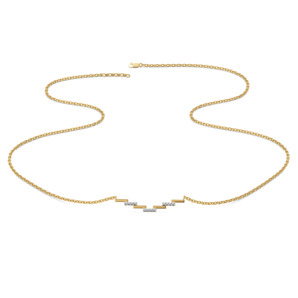 Floating Staircase 18kt Gold Vermeil Lab Grown Diamond Necklace for Women - Lukson