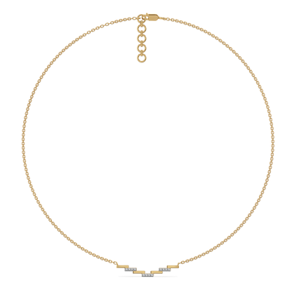 Floating Staircase - 18kt Gold Vermeil Lab Grown Diamond Necklace 