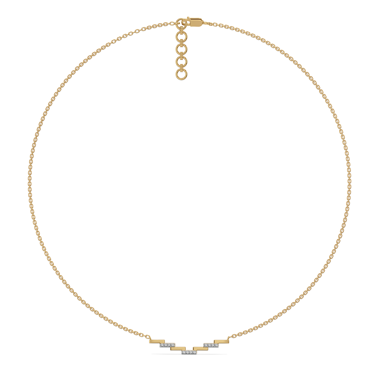 Floating Staircase - 18kt Gold Vermeil Lab Grown Diamond Necklace 