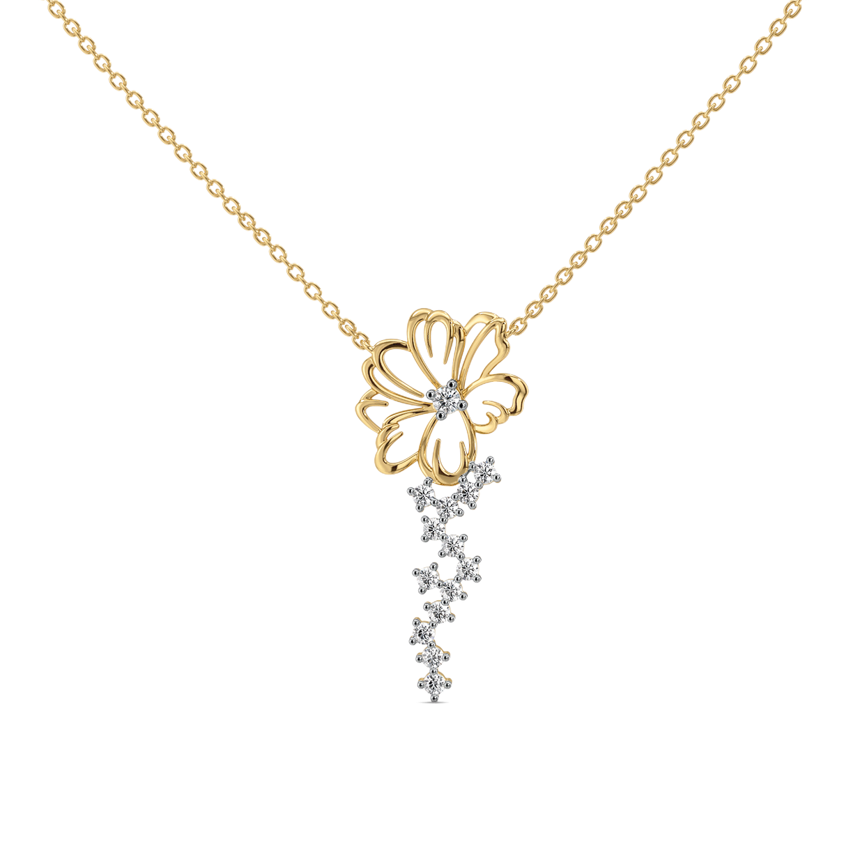 Flora Dewdrop - 18kt Gold Vermeil Lab Grown Diamond Necklace