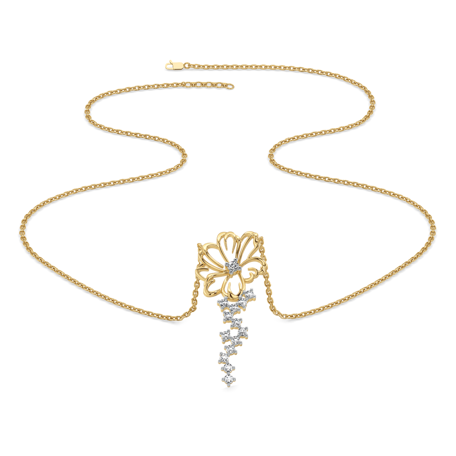 Flora Dewdrop - 18kt Gold Vermeil Lab Grown Diamond Necklace