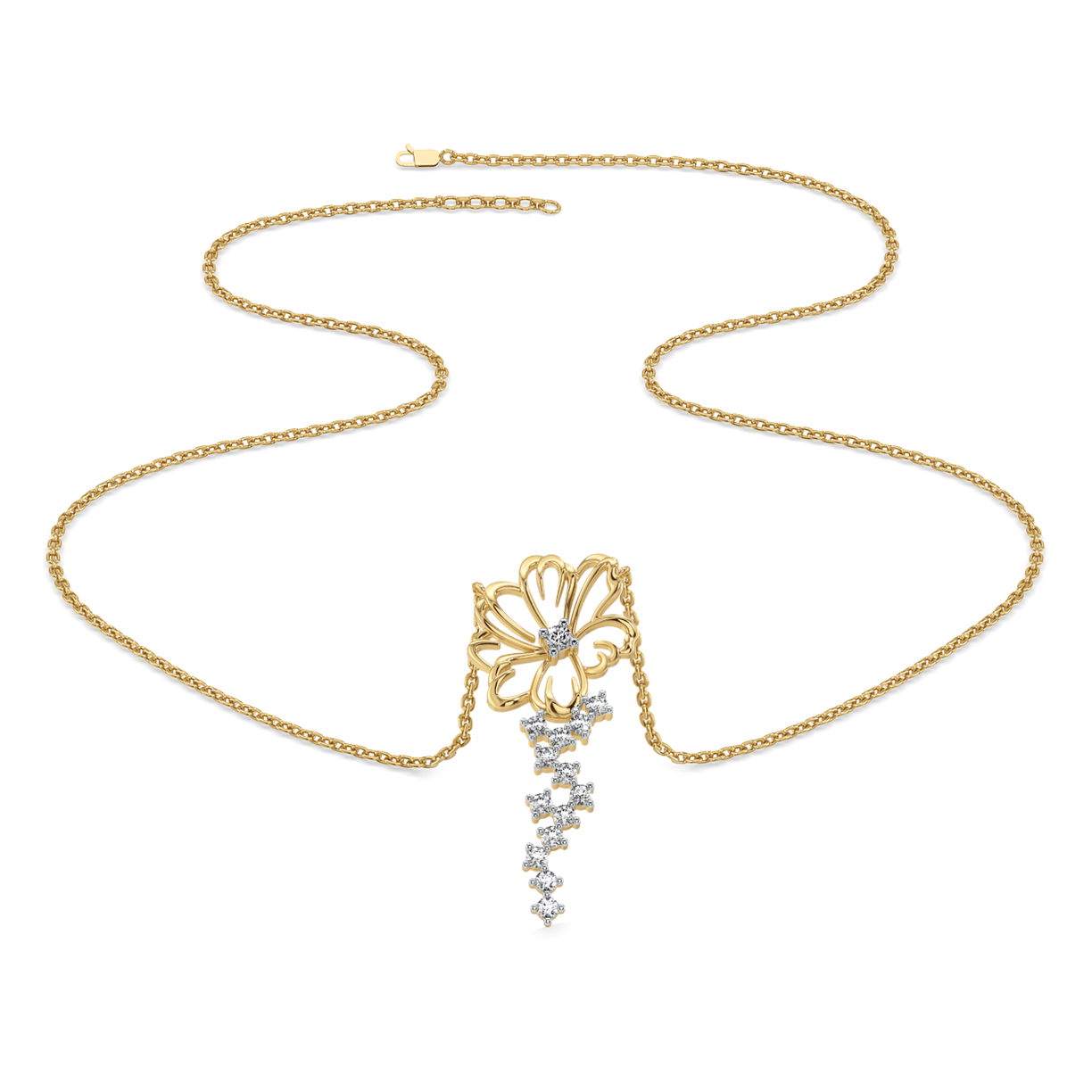 Flora Dewdrop - 18kt Gold Vermeil Lab Grown Diamond Necklace