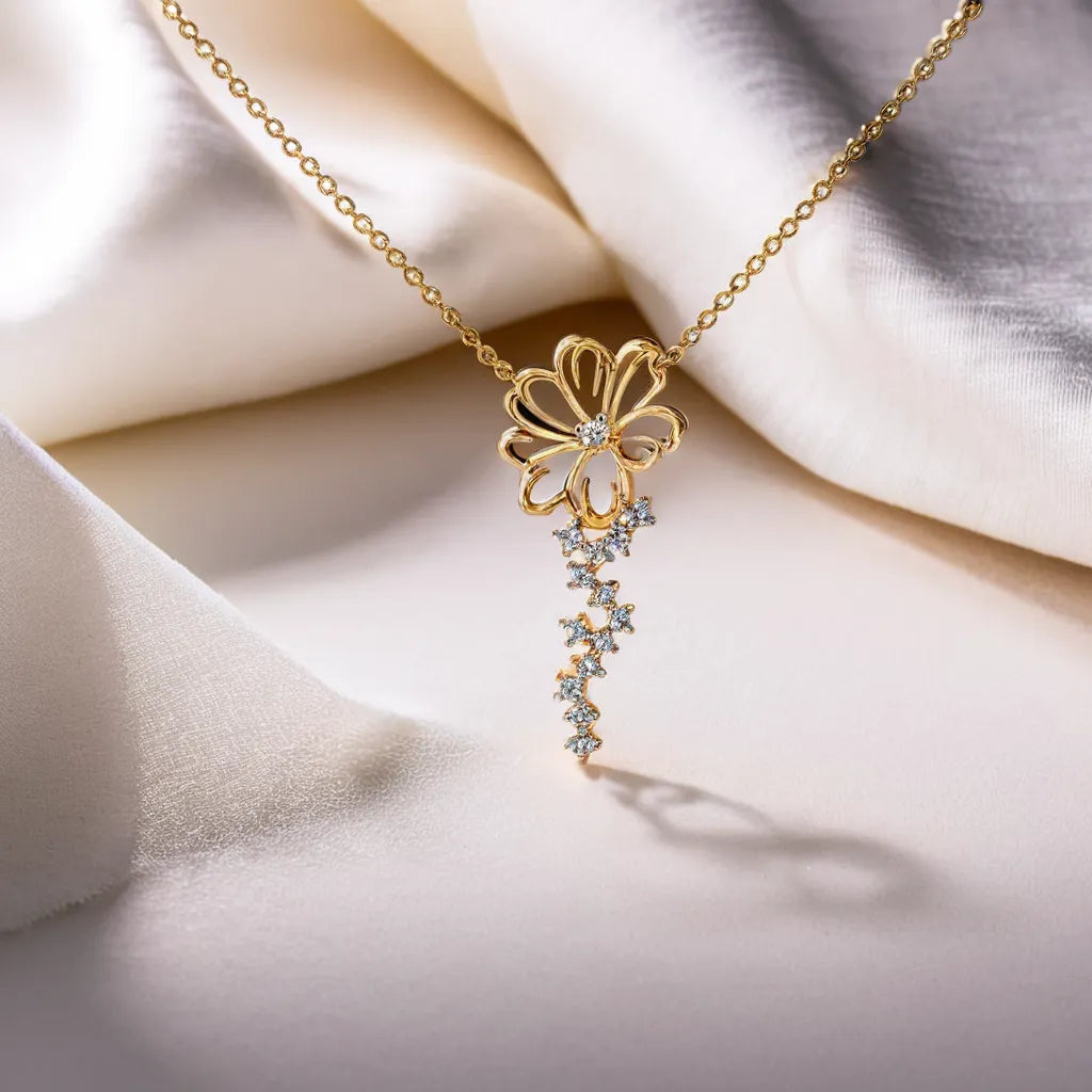 Flora Dewdrop - 18kt Gold Vermeil Lab Grown Diamond Necklace
