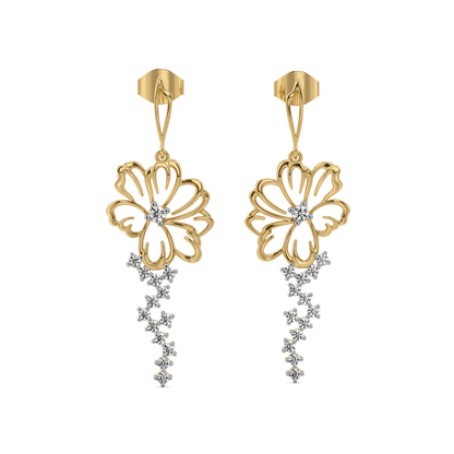 Flora Dewdrops - 18kt Gold Vermeil Lab Grown Diamond Earrings
