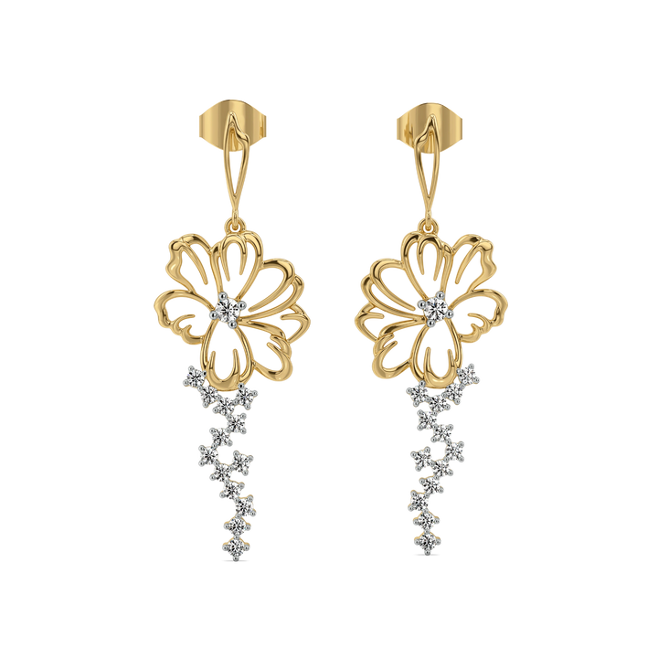 Flora Dewdrops - Lab Diamond Earrings