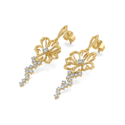 Flora Dewdrops - 18kt Gold Vermeil Lab Grown Diamond Earrings