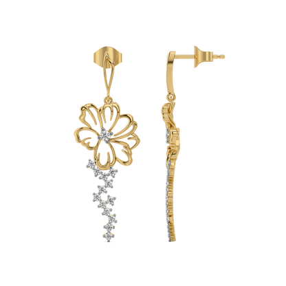 Flora Dewdrops - 18kt Gold Vermeil Lab Grown Diamond Earrings