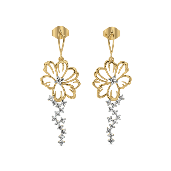 Flora Dewdrops Lab Grown Diamond Earrings - Lukson