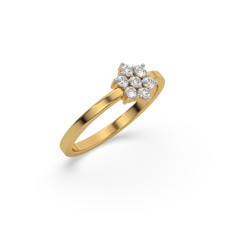 Floral Essence -18kt Gold Vermeil Lab Grown Diamond Ring