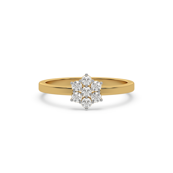 Lukson Floral Essence Lab Grown Diamond Ring in India
