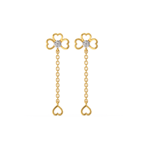 Four Leaf - Lab Diamond Cascade Earrings