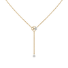 Lukson Four Leaf Cascade Lab Grown Diamond Lariat Necklace