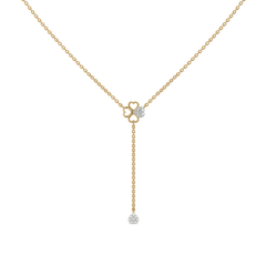 Four Leaf Cascade - Lab Diamond Lariat Necklace