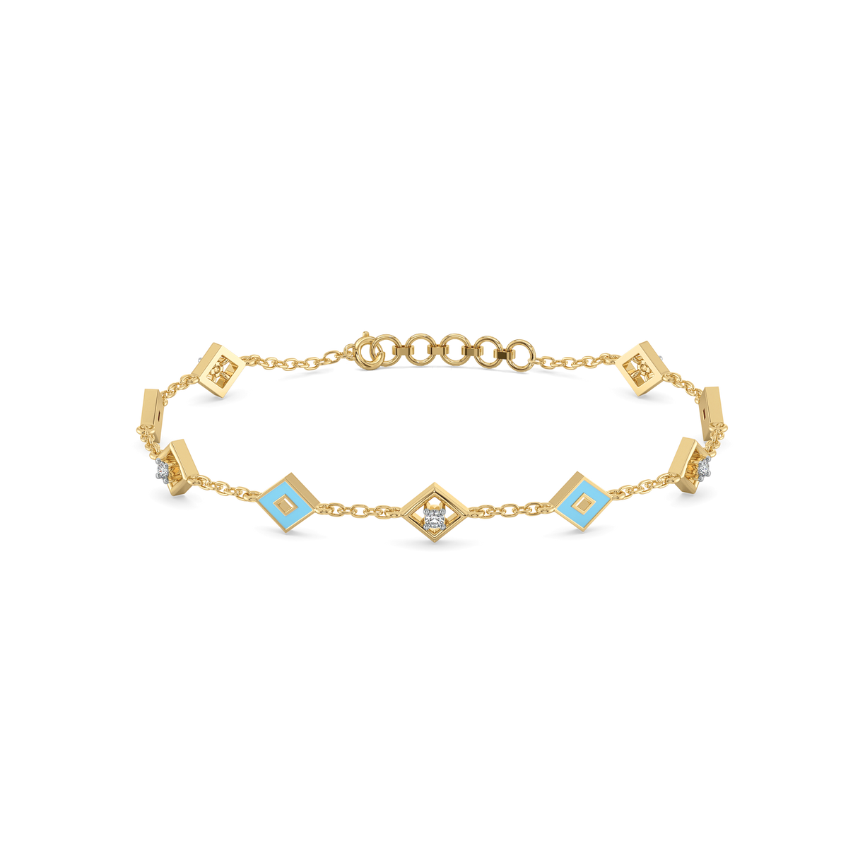 Frosted Serenity - 18kt Gold Vermeil Lab Grown Diamond Bracelet