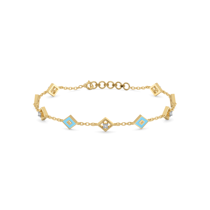 Frosted Serenity - 18kt Gold Vermeil Lab Grown Diamond Bracelet