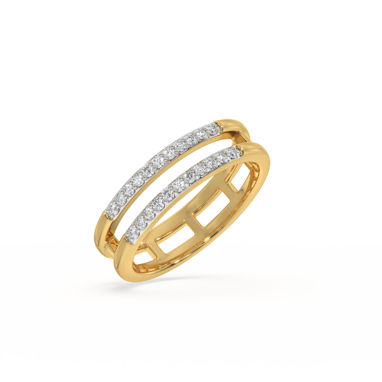 Fusion Band - 18kt Gold Vermeil Lab Grown Diamond Ring