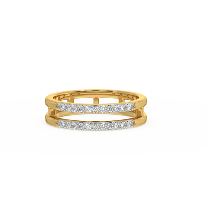 Fusion Band - 18kt Gold Vermeil Lab Grown Diamond Ring