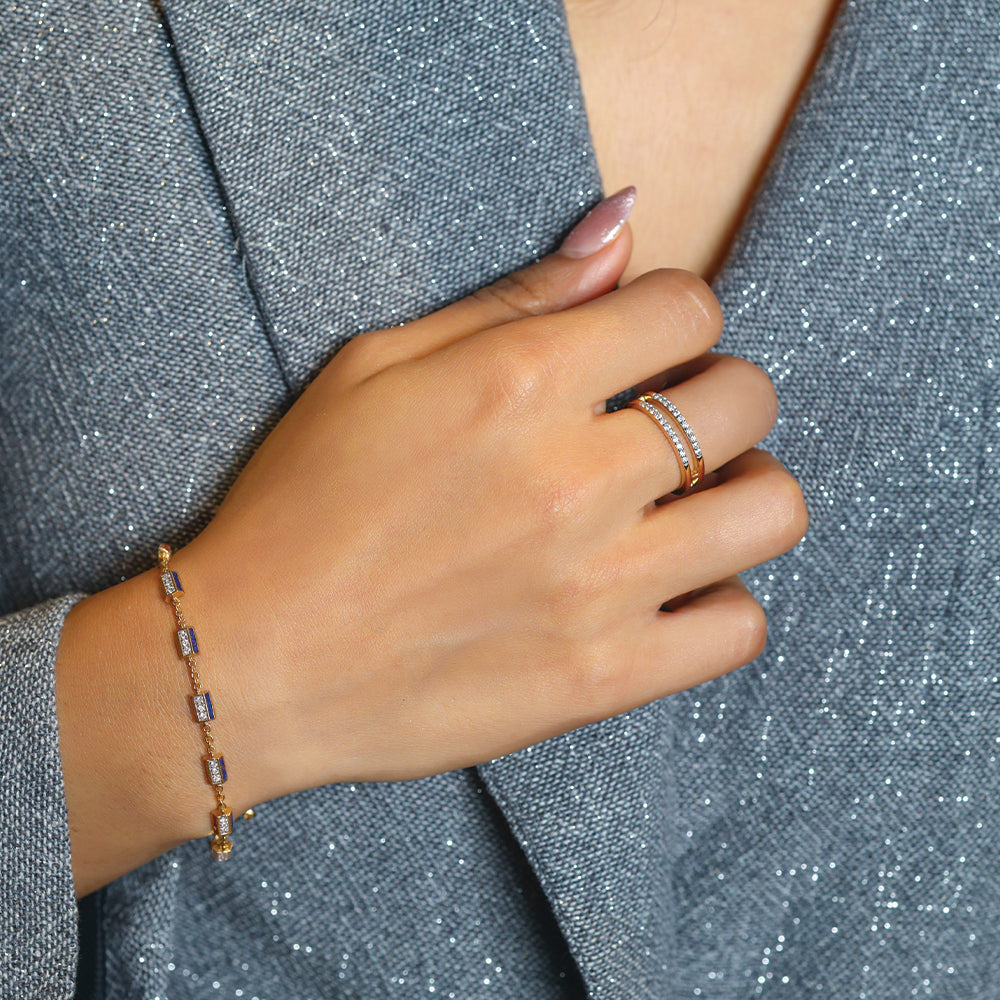 Fusion Band - 18kt Gold Vermeil Lab Grown Diamond Ring