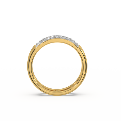 Fusion Band - 18kt Gold Vermeil Lab Grown Diamond Ring