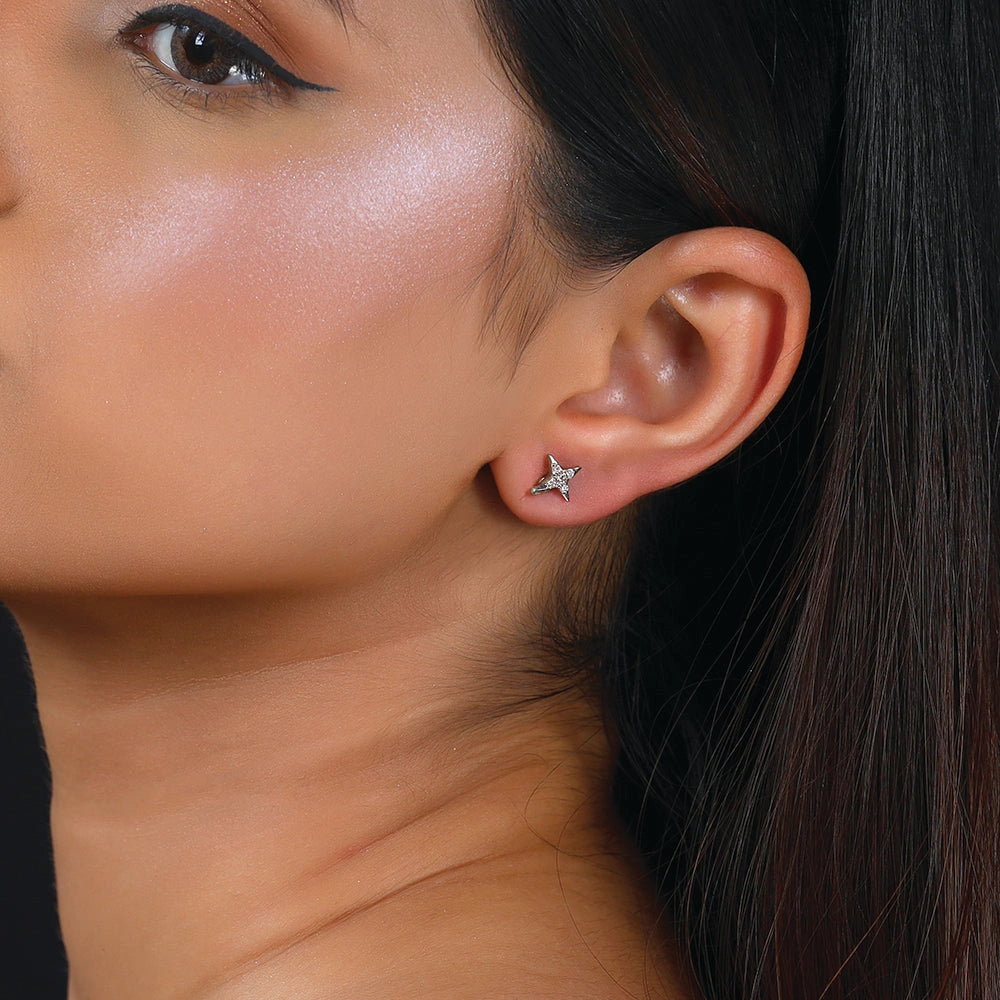 Galaxy Charm Ear Jacket - Lab Diamond Earrings