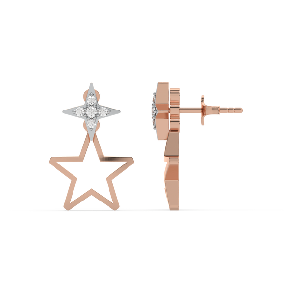 Lukson lab grown diamond chram earrings