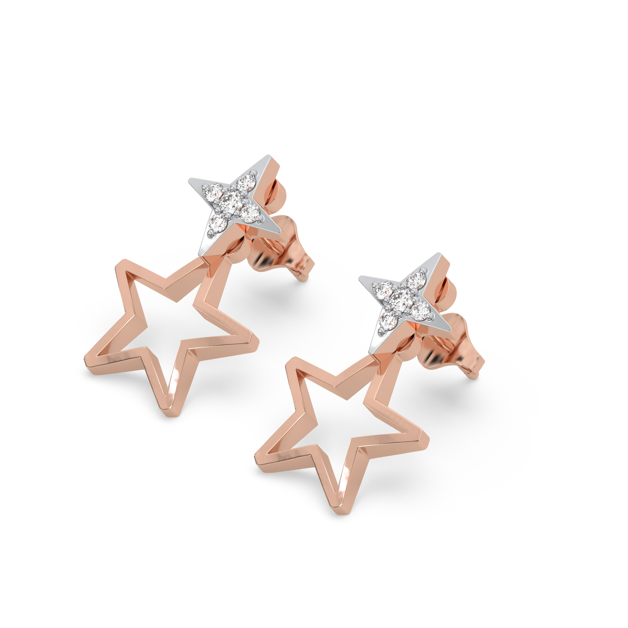 Galaxy Charm Ear Jacket - Lab Diamond Earrings