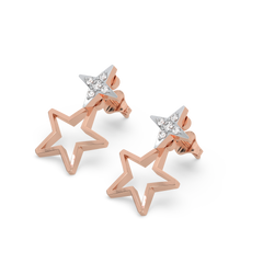 Galaxy Charm Ear Jacket - Lab Diamond Earrings