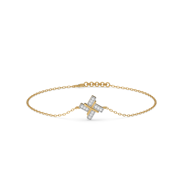 Geometric Glow - 18kt Gold Vermeil Lab Grown Diamond Bracelet